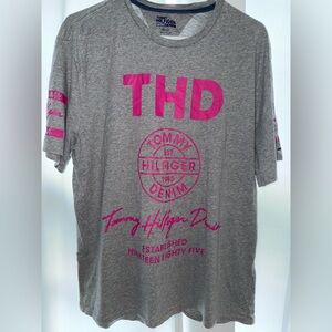 Tommy Hilfiger Gray and Pink Men's Shirt